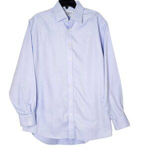 Charles Tyrwhitt Men Shirt Size 16.5 Light Blue White Non Iron Calssic Fit